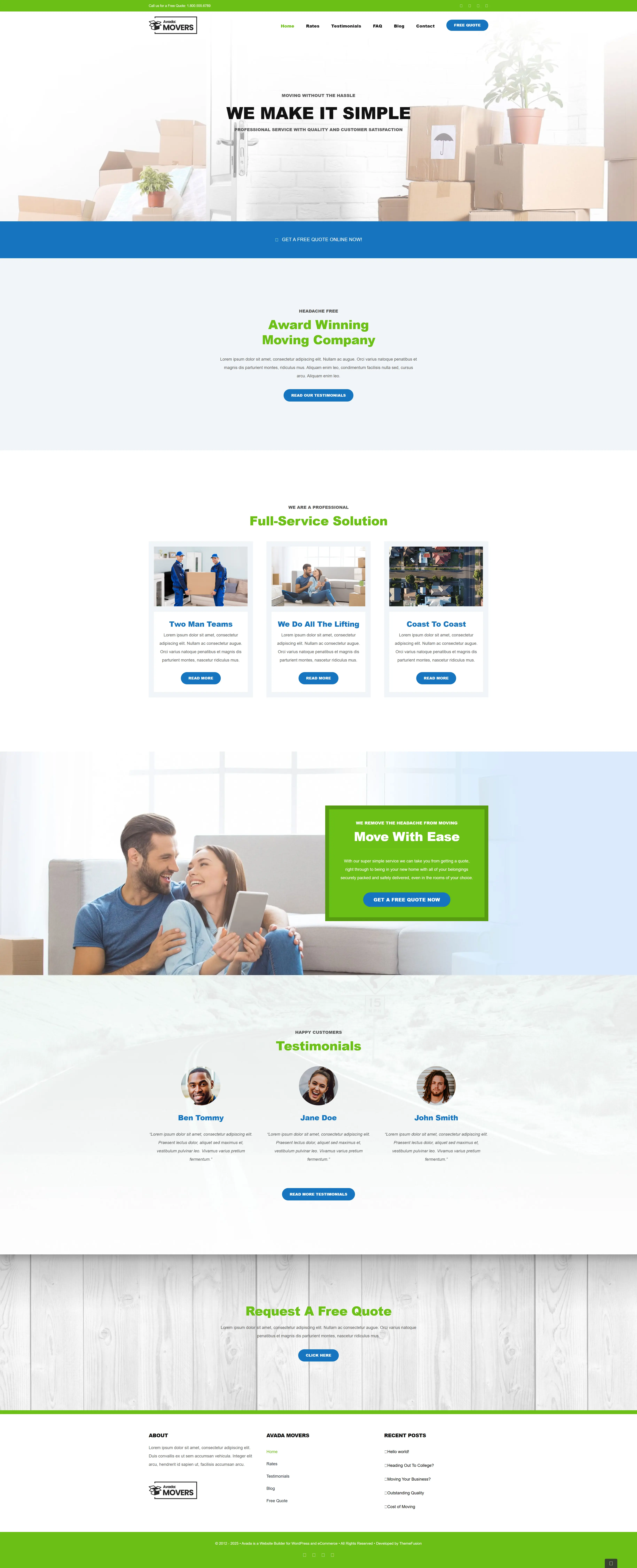 Avada Moving Company Preview