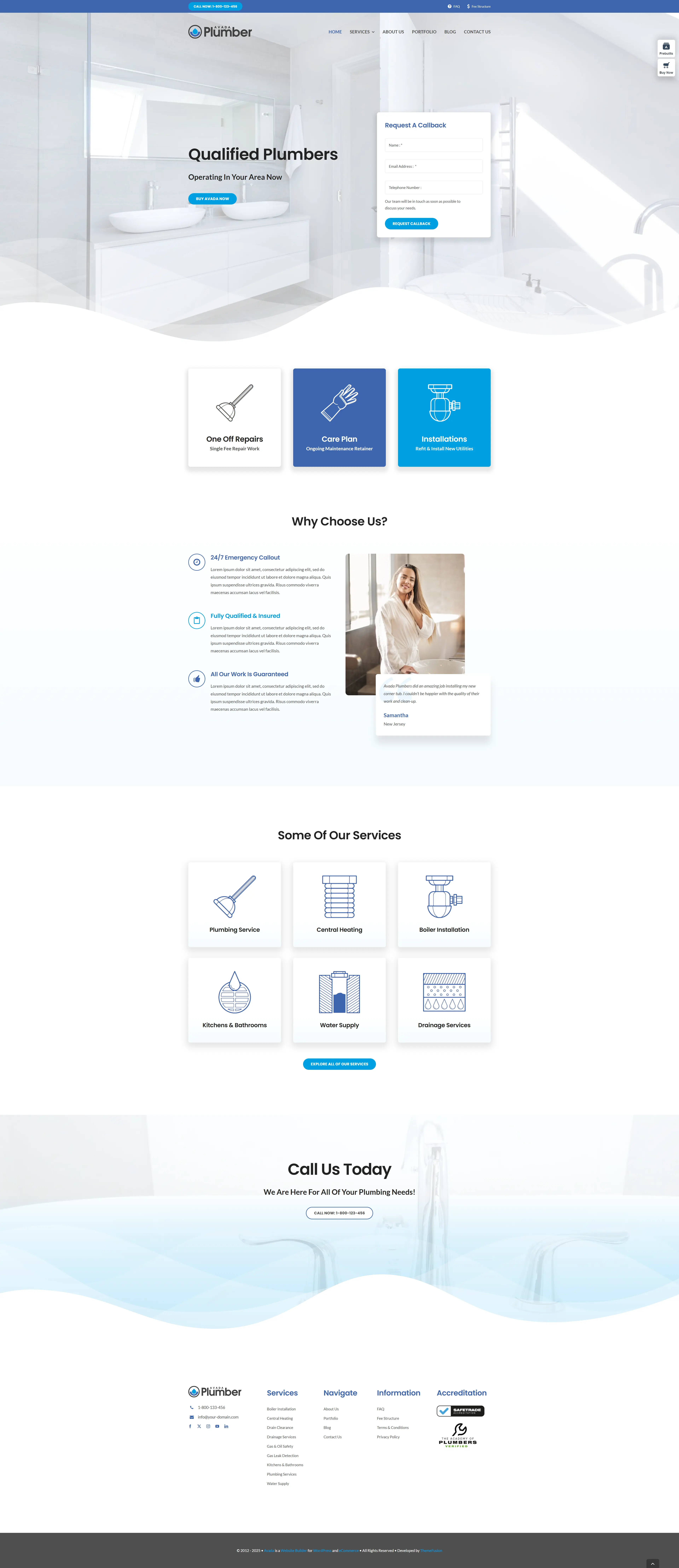 Avada Plumbing Preview